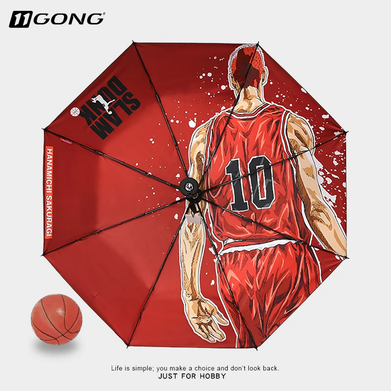 Japón Anime blindado Hanamichi Sakuragi Cosplay plegable lluvia Paraguas automático paraguas niño niña UV viaje diario regalo|Accesorios disfraces| - AliExpress
