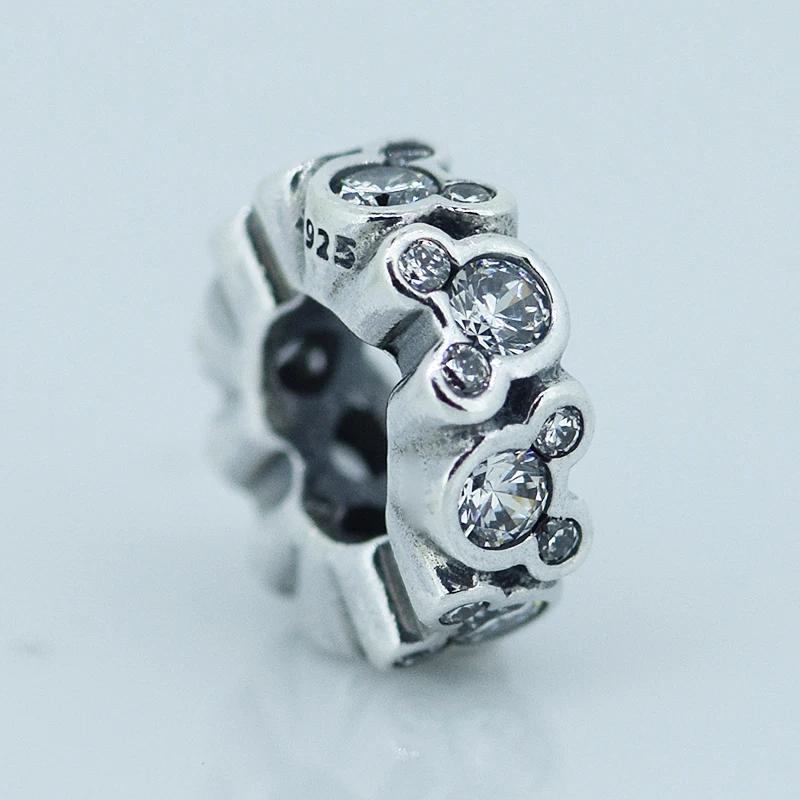 

DIY Beads for Jewelry Making Sterling-Silver-Jewelry Mickey All Around Bead Charms Silver 925 Berloque Perles Women