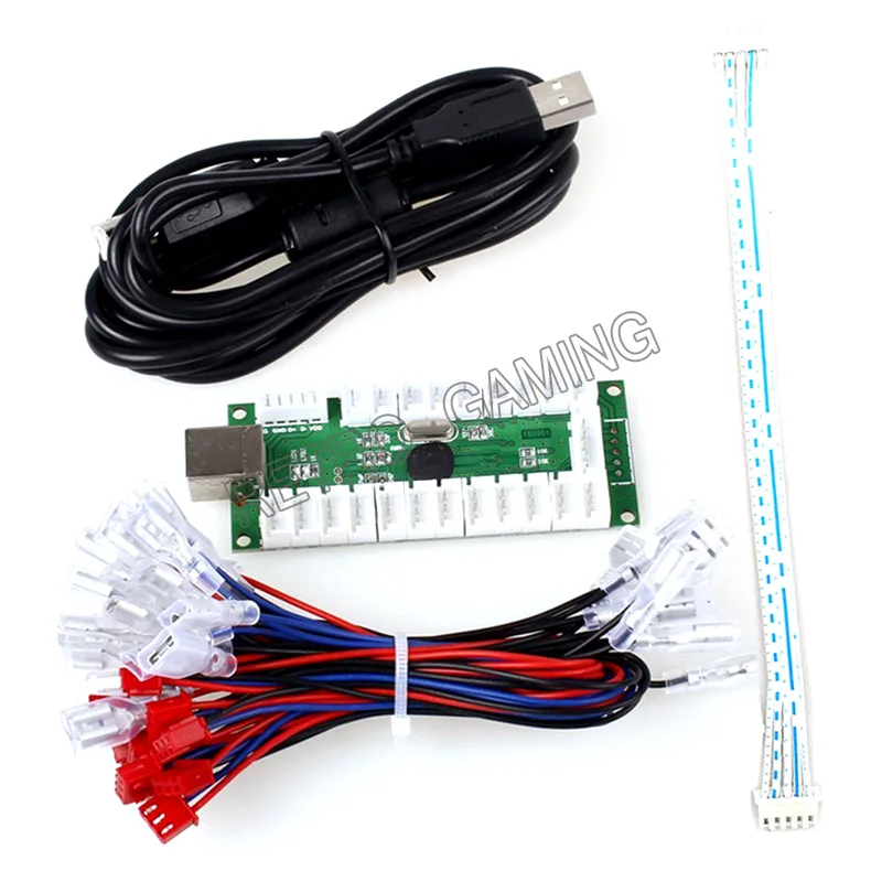 US $122.45 Zero Delay LED USB PC Joystick Encoder 48mm63mm For 2 Pin5 pin Joystick and Arcade LED Button PC Controller Computer Game