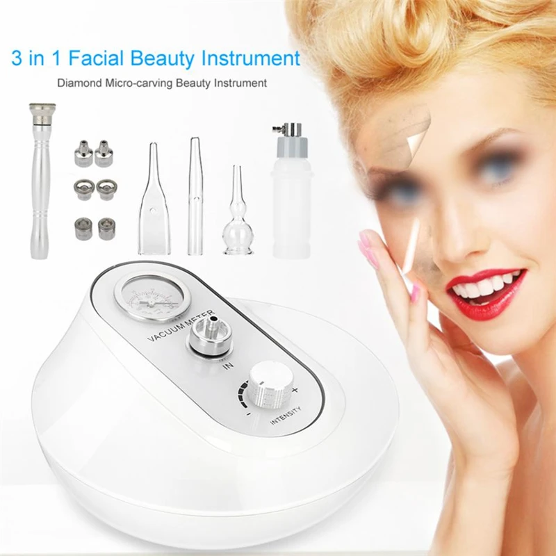  2019 Portable 3 IN 1 Diamond Skin Rejuvenation Anti-Aging Device Exfoliating Firming Wrinkle Beauty