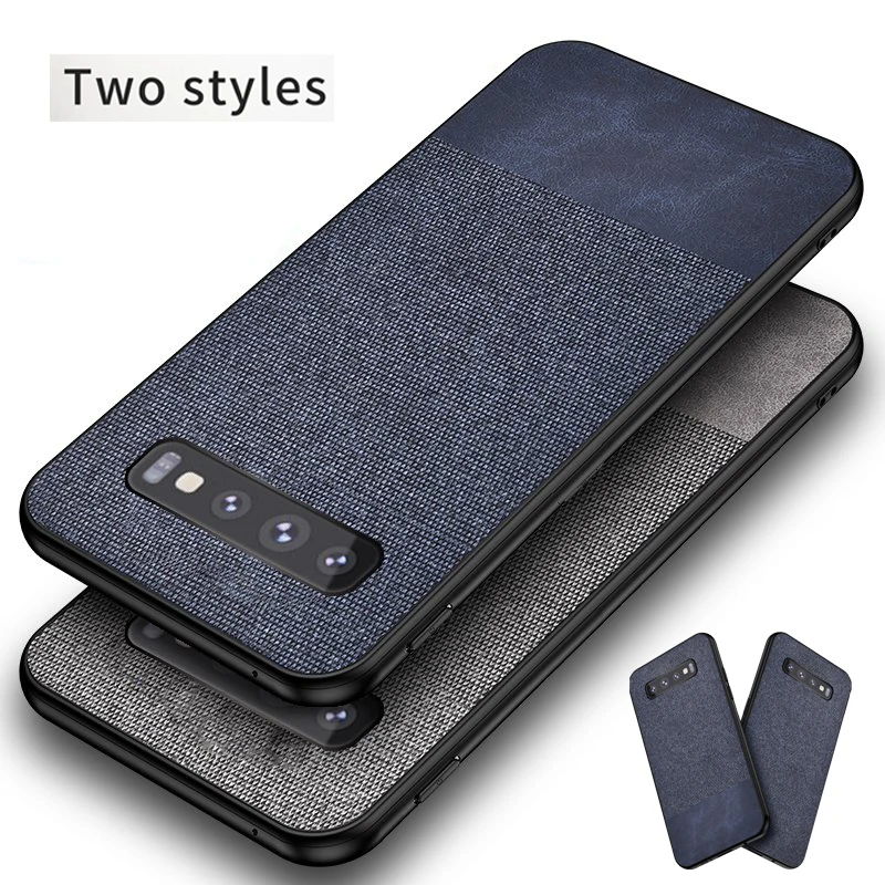 

Leather Cloth Texture Back Cover Phone Case for Samsung Galaxy S10 Case Slim for Samsung S10E S7 S8 S9 S10 Plus Note 8 9 Case