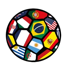 Футбол Круглый Площадь Ковры моющиеся Нескользящая подушка для стула мальчиков комнаты ковры и циновки Спальня Гостиная декоративный пол ковер