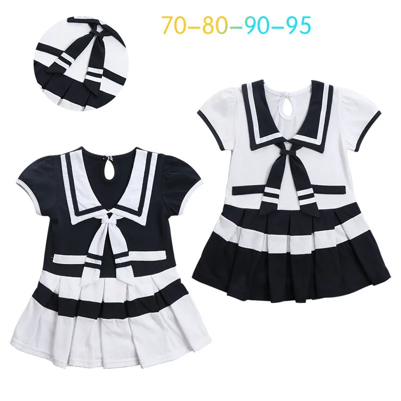 

Children's Summer Wear New Baby Clothes Female Baby Navy Lapel Triangle Garments Baby Clothing 8sets/lot