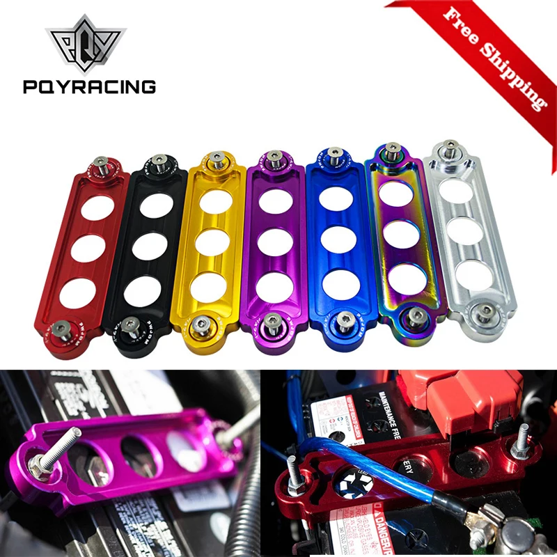 

Free Shipping Car Racing Battery Tie Down Hold Bracket Lock Anodized for JDM Honda Civic/CRX 88-00 Car Accessory PQY-BTD71