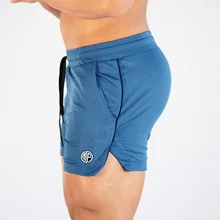 Professional Bodybuilding running shorts men mesh quick-drying breathable sport homme fitness workout slim fit gym shorts male