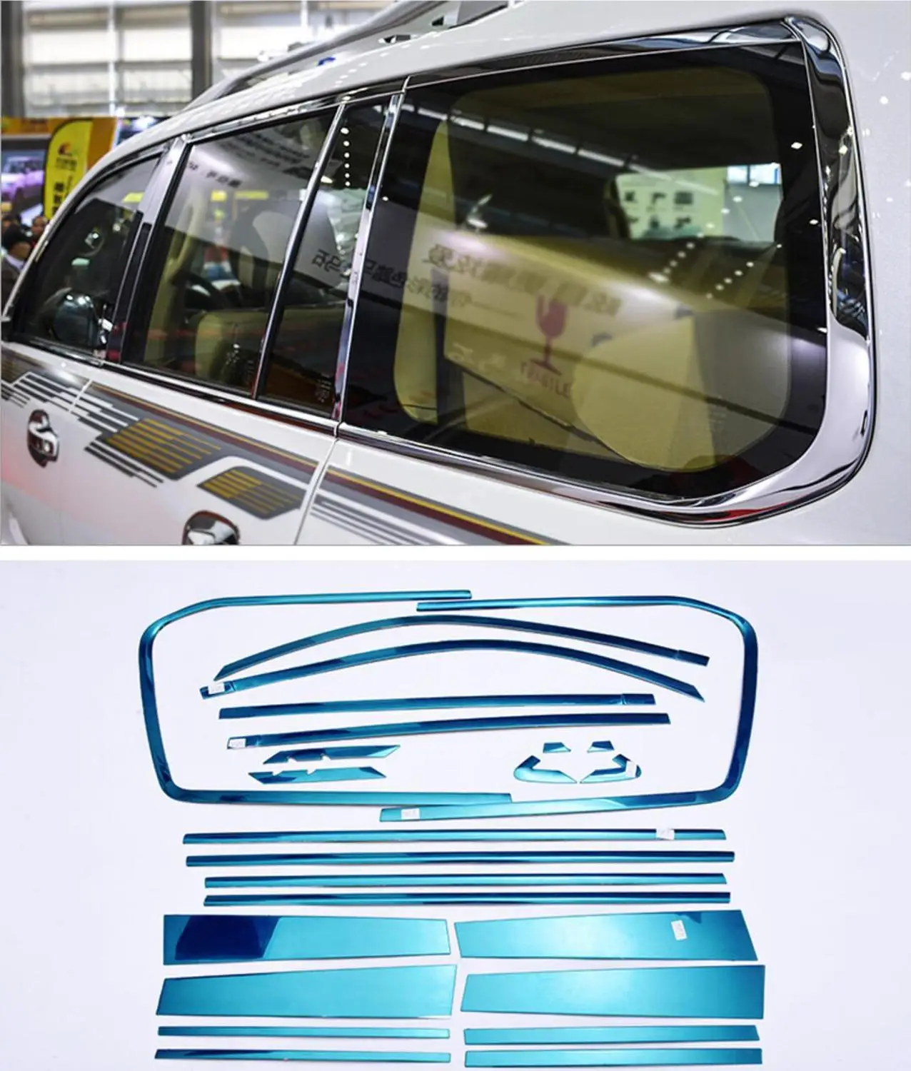 Нержавеющая сталь внешний подоконник крышка планки для toyota land cruiser LC200 2008-2011-2012 2014