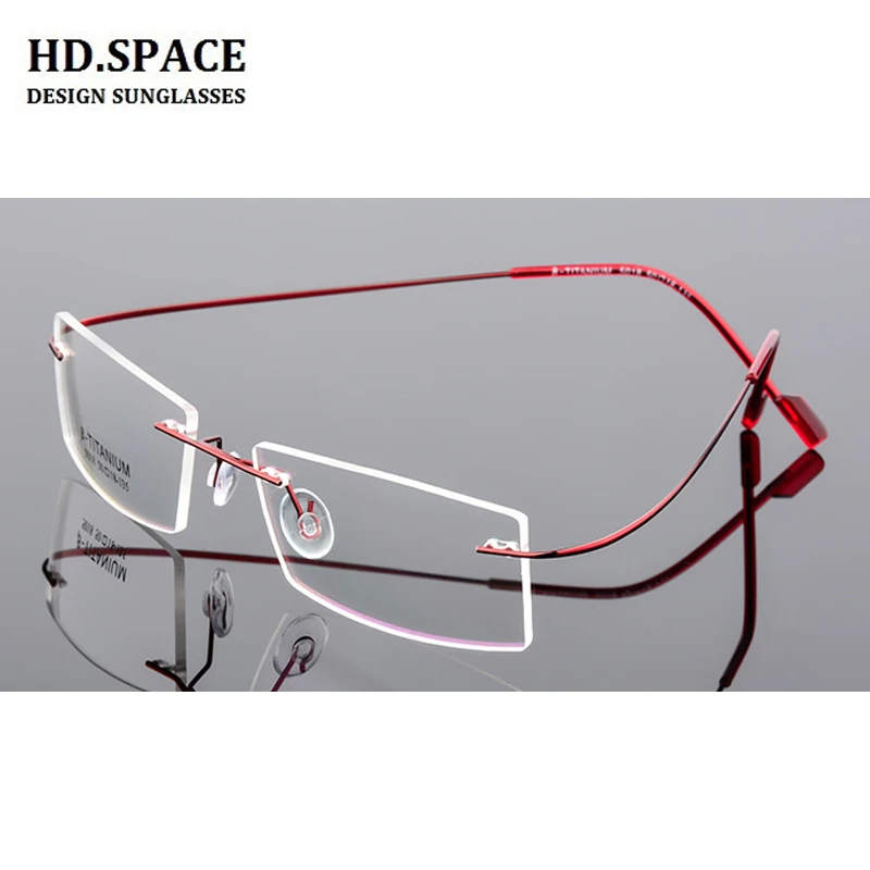 Титан сплава без оправы миопия очки женские близорукие очки с диоптриями-1,0-1,5-2,0-2,5-3,0-3,5 -4,0-4,5