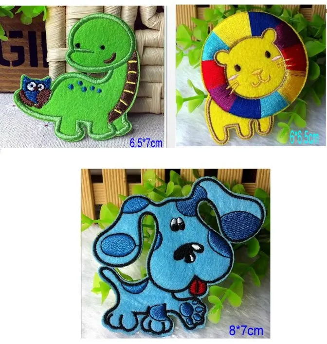 

Wholesale Lot Cartoon Dog , Lion King , Dinosaur iron on patch, Kid Boy apparel DIY Sewing supplies 6-8cm