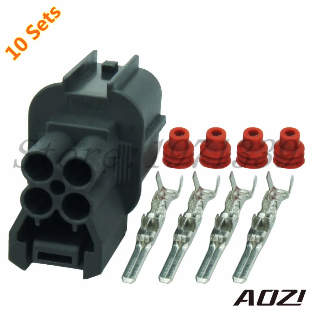 4 Pins 2mm Series Electrical Crimp Connectors 6181 0073 With Terminal