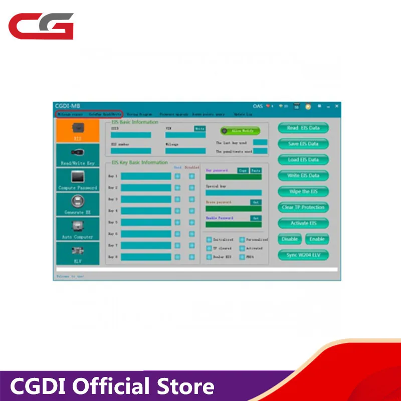 

Mileage Repair and Gateway Read/Write Authorization for CGDI Prog for MB Key Programmer