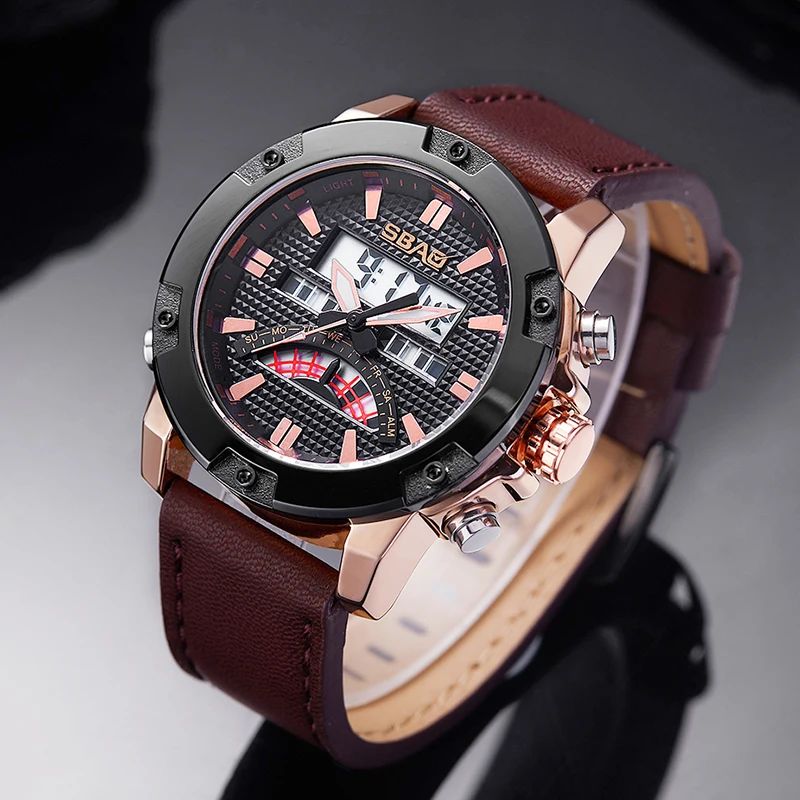 Мужские наручные часы с кожаным ремешком спортивные Reloje Мужские автоматические кварцевые часы мужские наручные часы эксклюзивный бренд водонепроницаемые часы Relogio Masculino