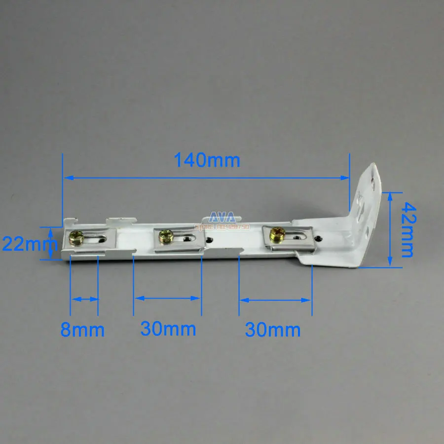 L Shape Curtain Track Bracket Curtain Triple Tracks Brace 140x22x42mm 4 Pieces