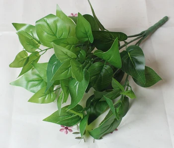 

Green Leaf Bunch 10 pieces Artificial Green Plant Bunch Fake Greenery for Home Showcase Decoration