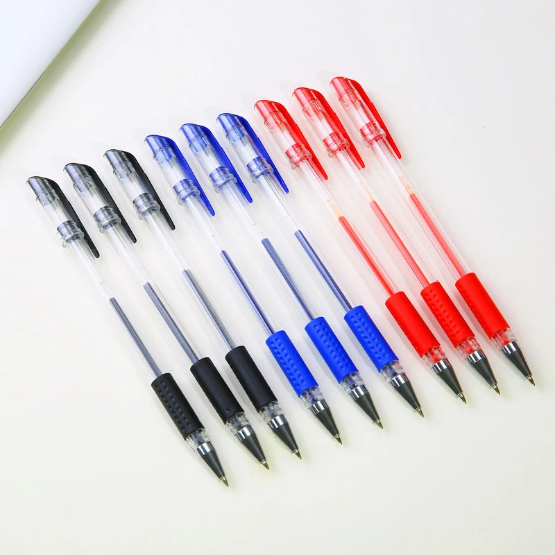 

4Pcs Stationery Store European Standard Gel Pen School Supplies Red Blue Black Gel Pen office supplies