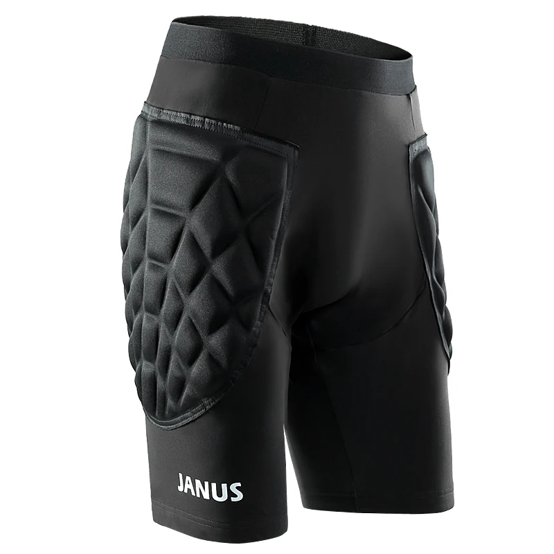 

2019 men soccer goalkeeper shorts thickened comprehensive protection sponge short breathable roller skating shorts crash tackles