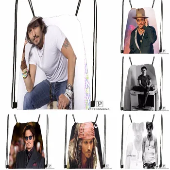

Custom Johnny Deep #1 Drawstring Backpack Bag Cute Daypack Kids Satchel (Black Back) 31x40cm#180531-02-24