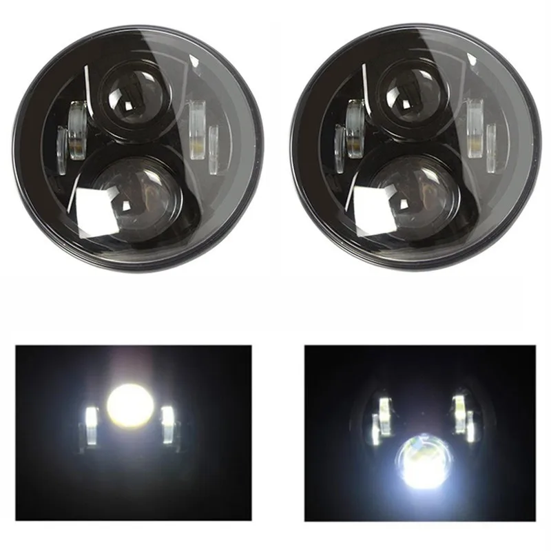 1 пара 7 "дюймов Замена Cr ~~ светодио дный led высокий низкий пучок фар для Je p Wrangler JK CJ TJ с Бесплатная доставка