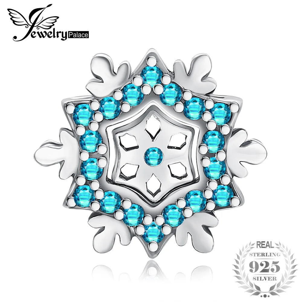 

JewelryPalace Snowflake 925 Sterling Silver Beads Charms Silver 925 Original For Bracelet Silver 925 original For Jewelry Making