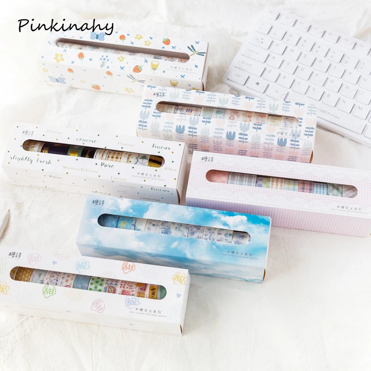 

10 x Forest/Floral/Blue Sky Bullet Journal Foil Washi Tape set Starry sky Adhesive Masking Tape DIY Scrapbooking Sticker Label
