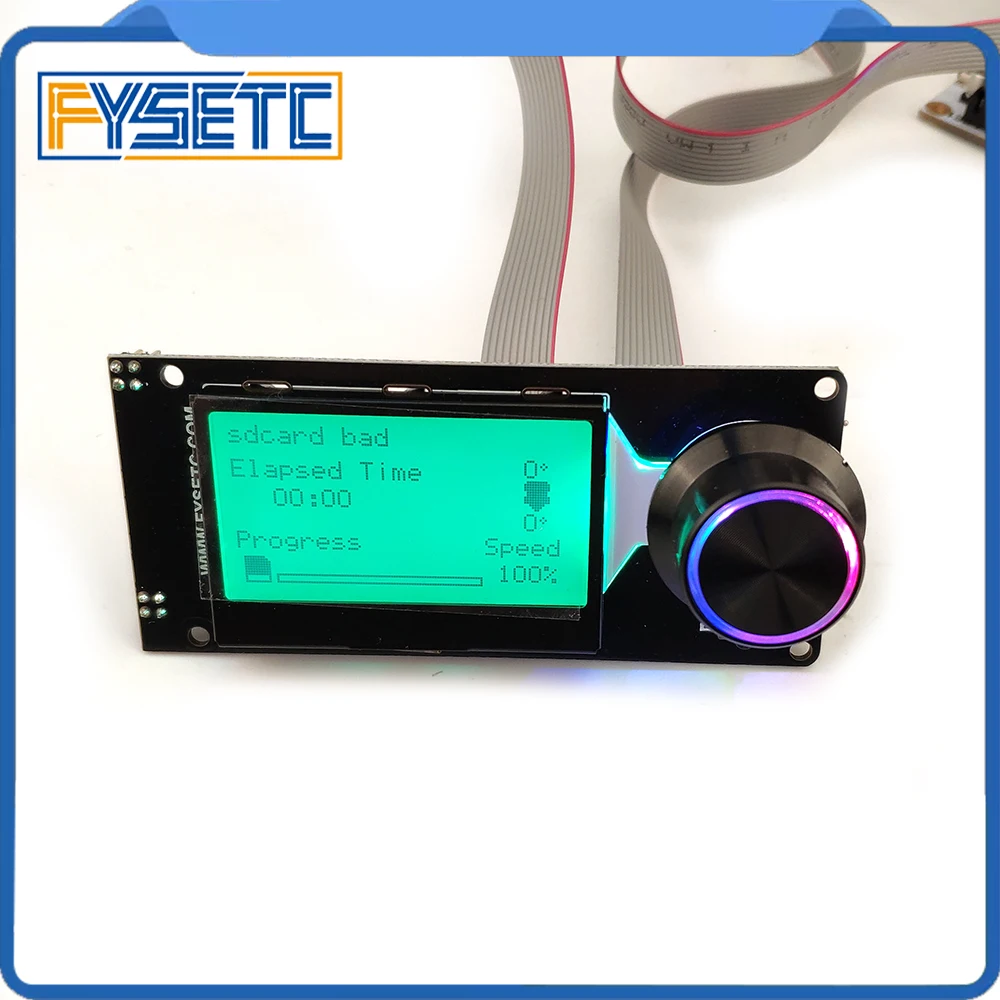 

Type F MINI12864 LCD Screen Black on Green mini 12864 V1.2 Smart Display Supports Marlin DIY With SD Card 3D Printer Accessories