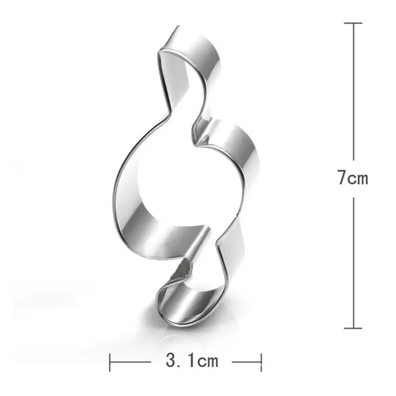 1pcs DIY Music Note Shape Cookie Biscuit Cutter Stainless Steel Mold Mould for Cake Bread Fondant Candy Chocolate Bakeware Tools