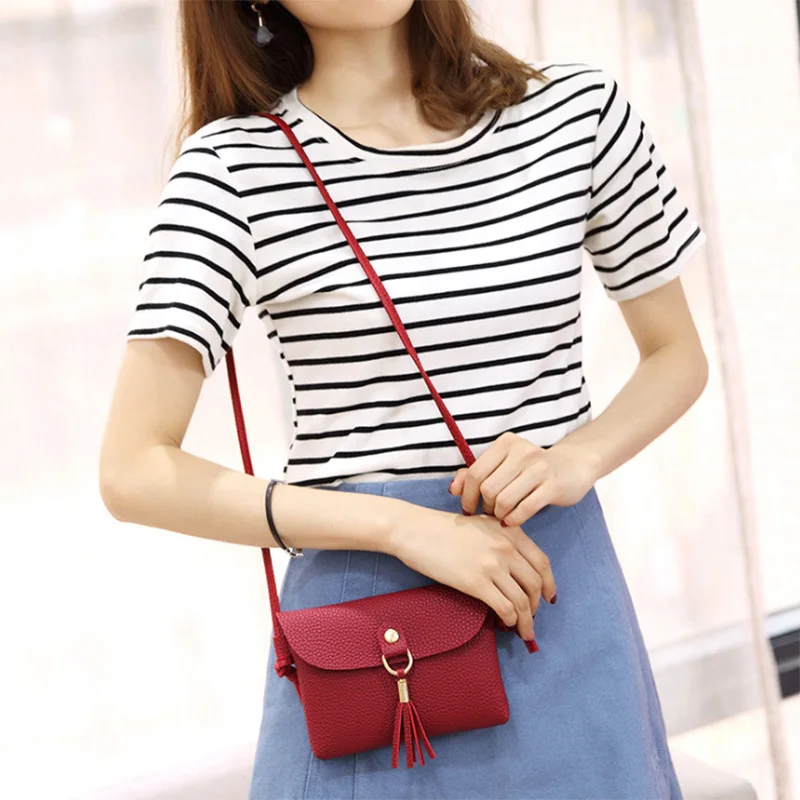 2019 Tassel Bags For Women Girls New Casual Fashion Female Bag Magnetic Buckle Ladies Shoulder Bag Mobile Phone Purse Mini Bolso (9)