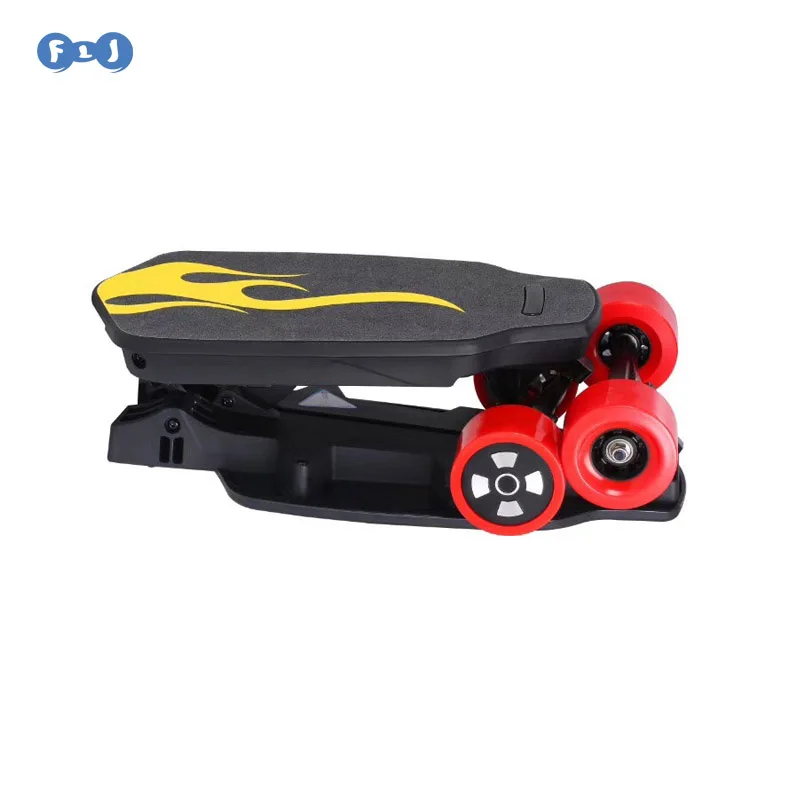 FLJ складной 4 колеса Электрический скейт доска гироскутер два двигателя Longboard