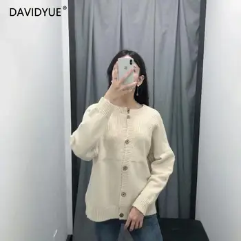 

Cardigan knitted sweater women solid long sleeve button winter clothes modis oversized green sweaters 2019 fall streetwear