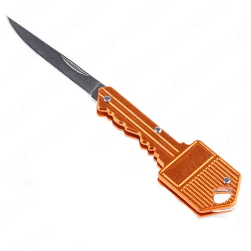 Mini Key peel Cut Camp Peeler Package Knife gadget Fruit Blade Box Pare Outdoor Survive Opener Letter Open Keyring Fold Pocket - Цвет: Orange