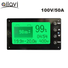 TF03 большой Экран 100V 50A кулонометр Батарея тестер оставшиеся Ёмкость кулона метр Индикатор Дисплей