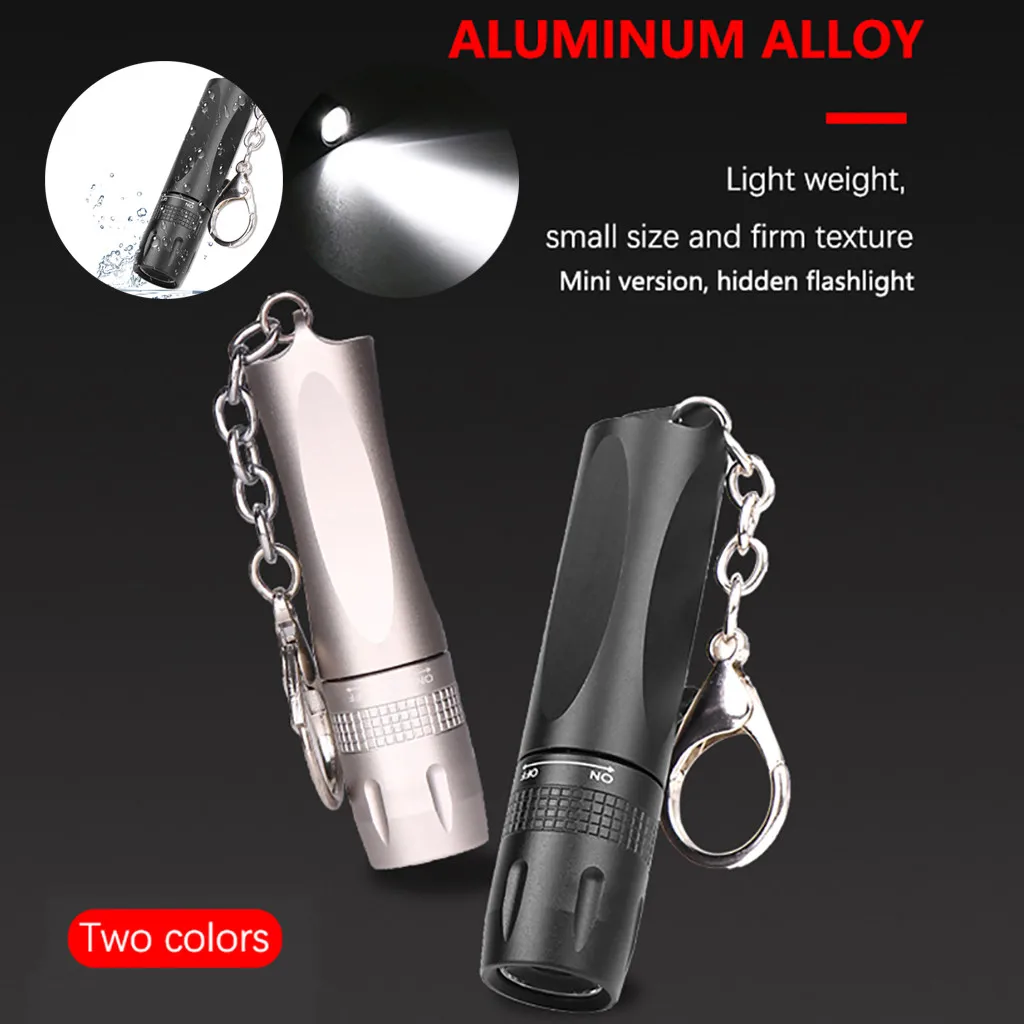 

T6 LED Handheld Mini Portable Small Flashlight Hang Buckle Light Flashlight Single file Head Rotary Switch Led Flash Light