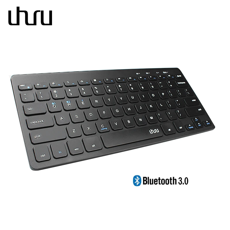 

UHURU Ultra-Slim Bluetooth Keyboard Mute Tablets and Smartphones For Apple Wireless Keyboard Style IOS Android Windows