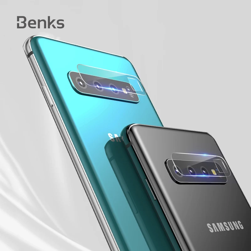 Benks KR 0 15 мм 2 шт Защита объектива камеры для samsung Galaxy S10 + закаленное стекло задняя