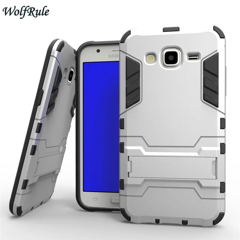 WolfRule чехол для Samsung Galaxy J5 силиконовый + пластиковый держатель броня J500 2015 J5|case for