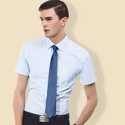 Для мужчин одежда Лето 2017 г. социальной masculina хлопковая рубашка дышащая Для мужчин футболка с коротким рукавом плюс Размеры бренд-одежда