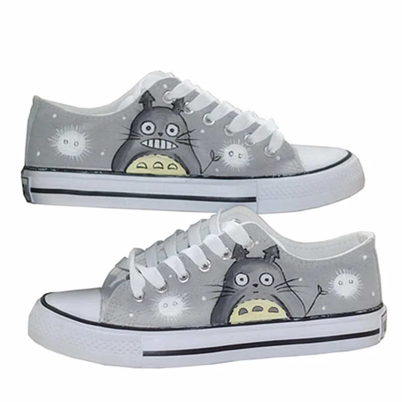 Высокие повседневные полуботинки унисекс в стиле аниме «Cos Tonari no Totoro» парусиновая обувь на резиновой подошве для студентов «Totoro» Обувь на веревочной подошве