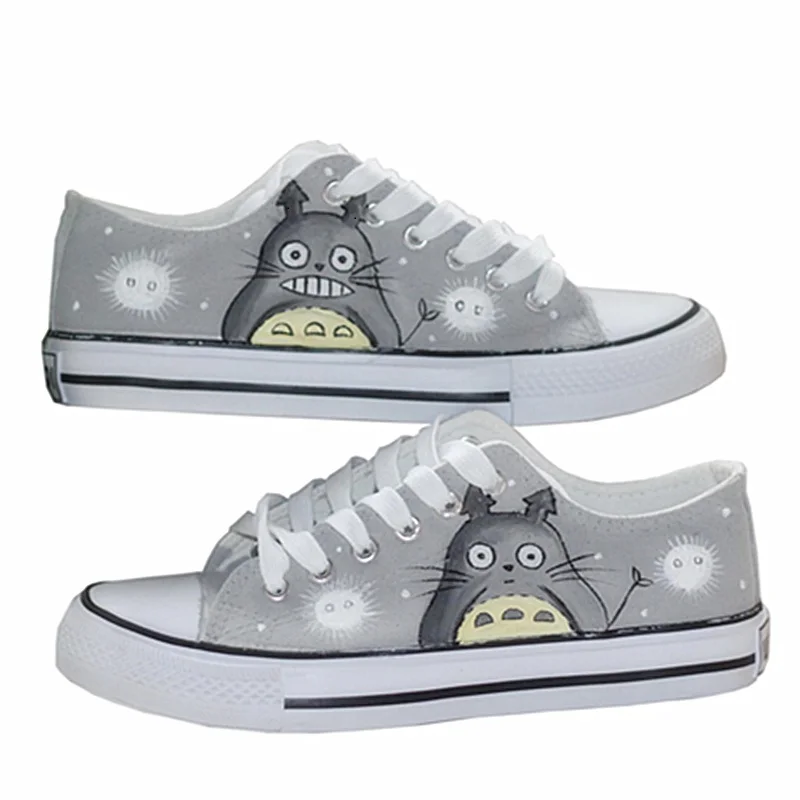 

High-Q Unisex Anime Cos Tonari no Totoro Casual Low Shoes Student plimsolls Totoro canvas shoes rope soled shoe