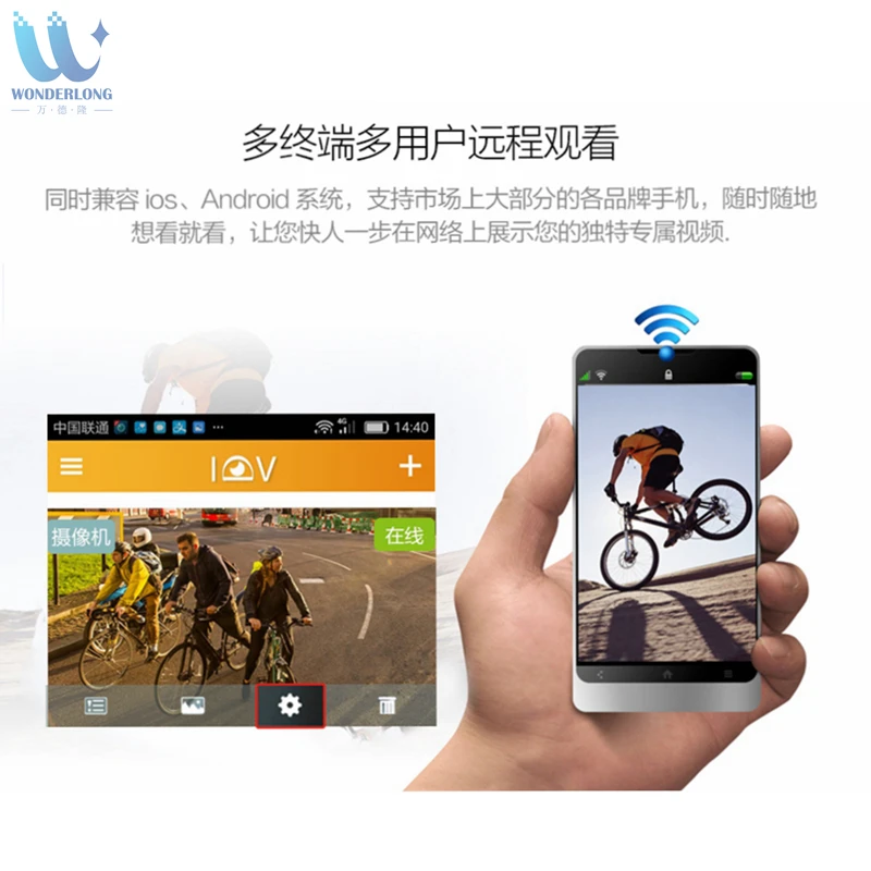 Wonderlong full hd 1080p WiFi портативная видеокамера ночного видения wifi android ip мини hd видео рекордер Спорт dv