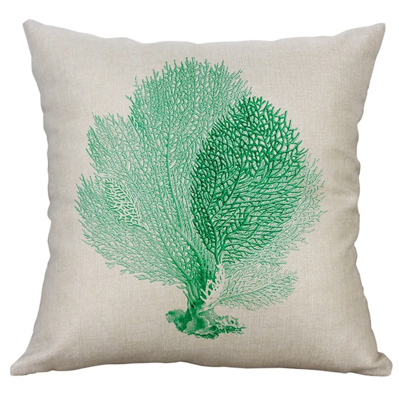Marine Life Coral Sea Turtle Seahorse Whale Octopus Cushion Cover Pillow Cover Home Pillow Cases Drop Shipping #3M07 (9)