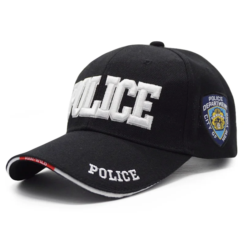 Новая брендовая полицейская бейсбольная кепка, Мужская армейская тактическая бейсболка кепки, Регулируемая унисекс Повседневная бейсбольная кепка SWAT Bone - Цвет: POLICE 1