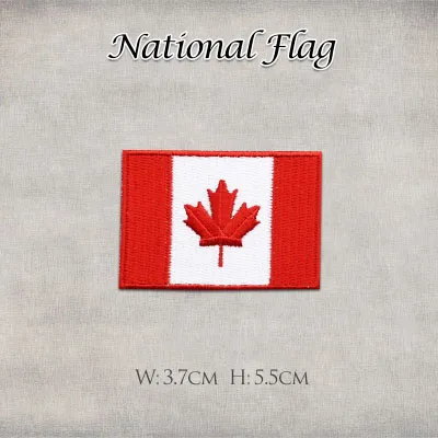 10 шт/лот хорошего качества Вышитый Флаг патч ручной работы аппликация милые джинсы куртка гладить на вышивать на пачках для одежды - Цвет: Canada Flag