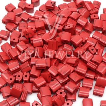 

(300pcs/lot)Wholesale Square Red Garnet Stone Beads For Men Women Jewelry Making Colorful Beads For Handmade Bracelet Jewelry