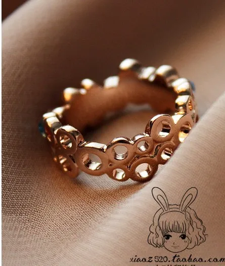 Женское кольцо с цветком Золотое австрийскими кристаллами R064|gold color|ring jewelryaustrian