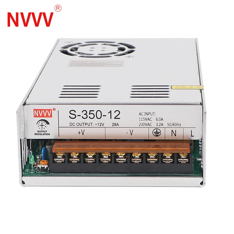 12 В источник питания S-350W-12V 29A 30A ac dc светодиодное освещение монитор принтер NES-350-12 с одним выходом