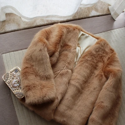 New Style High-end Fashion Women Faux Fur Coat S67