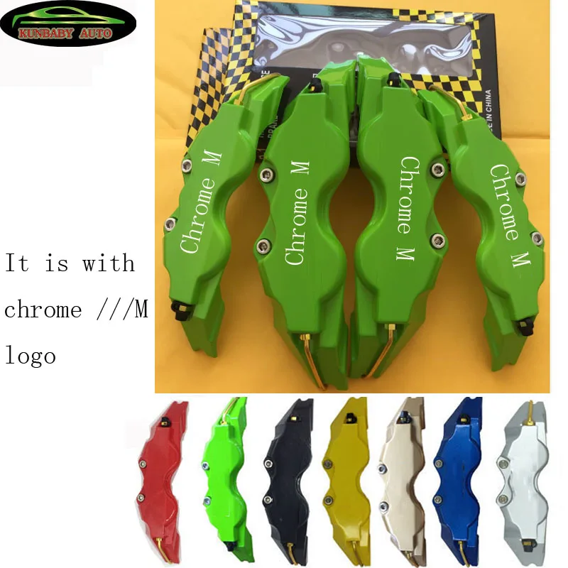 

KUNBABY Plastic Brake Caliper Cover Model 3 With Chrome ///M Logo Car Styling Decoration For BMW Free Shipping