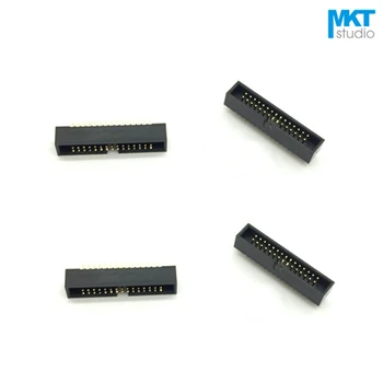 

100Pcs Straight Pin 1.27mm Pitch DC3 Male IDC Connector Socket Header Shrouded With Notch Key 8P 10P 12P 14P 16P 20P
