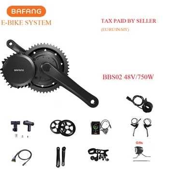

Bafang 48V 750W BBS02 Mid Drive Motor Electric Bike Conversion Kit 750W Ebike Conversion Kits DIY Biycle Drive Motor