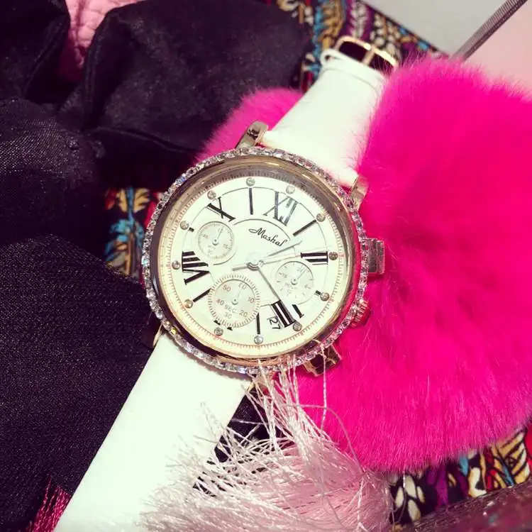 Luxury Ladies Watch Women Fashion Roman Numerals Dial Watches Women s Leather Calender Quartz Watch Clock
