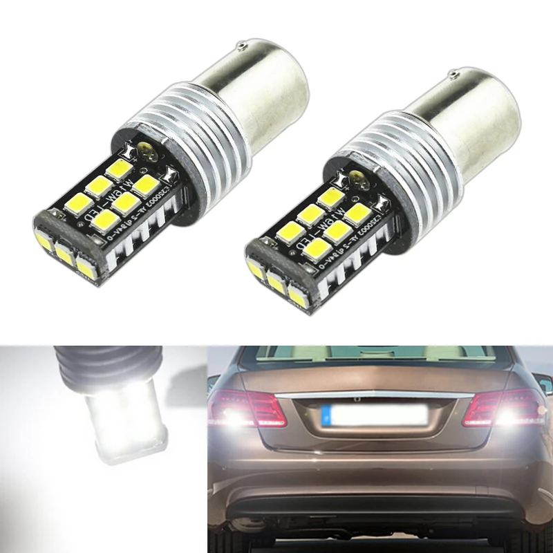 2x High Power 1156 Backup Reverse Lights P21W LED Rear Reversing Tail Light Bulb For Mercedes